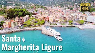 Santa Margherita Ligure 💖 Italy walking tour in 4k  Near Portofino [upl. by Schrick]