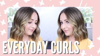 Everyday Loose Curls For Short Hair With A Straightener [upl. by Gaynor]