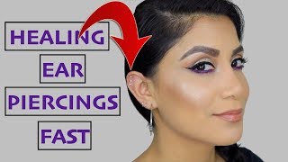 TIPS ON HEALING EAR PIERCINGS FAST  MagdalineJanet [upl. by Jacinda]