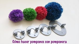 Cómo hacer pompones de lana con pomponera [upl. by Cohin927]