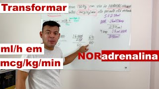 TRANSFORMAR mlh em mcgkgmin  NORADRENALINA [upl. by Garrik]