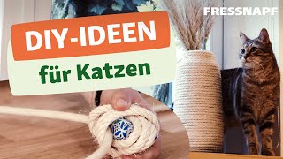 DIY für Katzen Kratzbaum basteln und KatzenminzeKissen selber machen [upl. by Enirac]