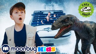 Dinosaurs amp Jurassic World at Universal Studios Hollywood  Kids Show  MOONBUG KIDS  Superheroes [upl. by Genovera]