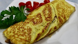 Perfect way to make Italian Omelette  Mushroom Cheese Omelette Recipe [upl. by Katie]