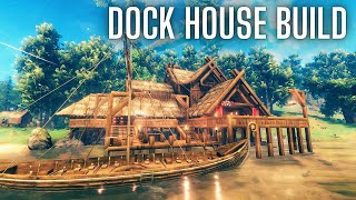 Valheim Large Dock House Build [upl. by Milan]