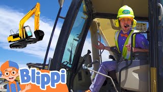 Blippis Excavator Adventure  Learning Construction Vehicles For Kids [upl. by Scarface721]