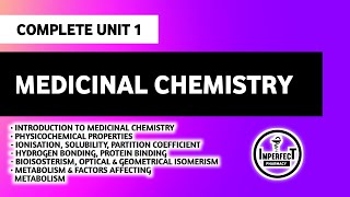 Medicinal Chemistry  B Pharm 4th Semester  Complete Unit 1  Bioisosterism  Metabolism [upl. by Peters737]