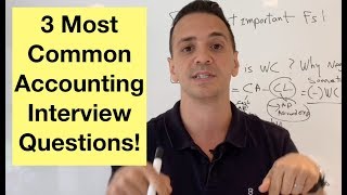 3 most frequently asked accounting interview questions [upl. by Elisee]