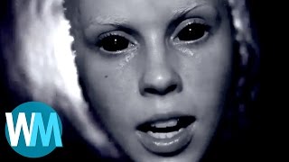 Top 10 Most Terrifying Music Videos [upl. by Rakabuba101]