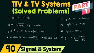 TimeInvariant and TimeVariant Systems Solved Problems  Part 1 [upl. by Chrotoem]