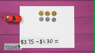 Grade 3 Math Subtracting Money [upl. by Pauly723]