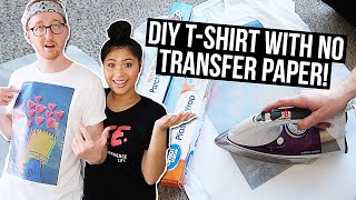 DIY Custom Print TShirts  NO Transfer Paper  COUPLE TRIES [upl. by Nashner654]