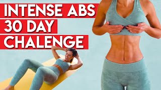 INTENSE ABS in 30 Days CHALLENGE 🔥  Day 1 [upl. by Ahtanamas]