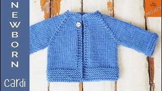 How to knit a Newborn Cardigan for beginners  Part 1 [upl. by Capone]