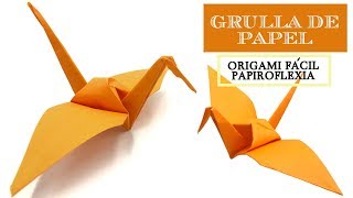 Tutorial Grulla De Papel Origami Paso A Paso – Papiroflexia Fácil 🦅 [upl. by Jedthus226]