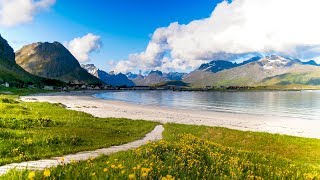 Uplifting Music  light positive happy music Gullrosøya  1 hour [upl. by Otrevire313]