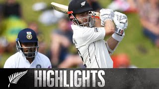 Williamson and Taylor Give NZ Lead  FULL HIGHLIGHTS  BLACKCAPS v India  1st Test  Day 2 2020 [upl. by Llertnahs]