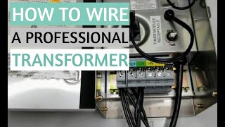 LANDSCAPE LIGHTING TRANSFORMER  How to wire up a professional landscape transformer [upl. by Liahus]