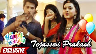 EXCLUSIVE Tejasswi Prakashs CELEBRATES Her Birthday With GlitzVision USA amp Shares Plans [upl. by Eniamej346]