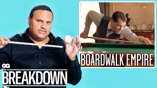 Pro Pool Player Breaks Down Pool Scenes from Movies amp TV  GQ [upl. by Nybor]