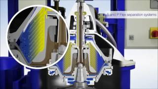 Purification animation of an Alfa Laval selfcleaning centrifuge total discharge [upl. by Briny]