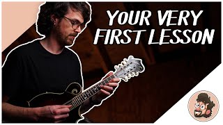 Your Very First Mandolin Lesson  Beginner Mandolin Lesson Series Part 1 [upl. by Atinram]