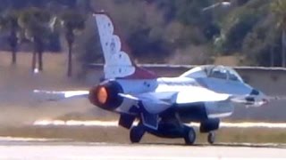 F16 Full Afterburner Takeoff amp UNRESTRICTED Climb USAF Thunderbirds [upl. by Nodnerb350]