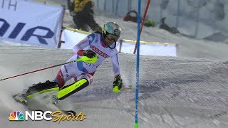 Mikaela Shiffrin takes record for slalom victories with 41st World Cup win  NBC Sports [upl. by Ahcsim585]