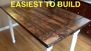 HOW TO BUILD A FARMHOUSE KITCHEN TABLE  COMPLETE AND EASY PLAN [upl. by Trellas]