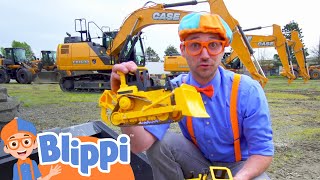 Blippi Learns About Diggers  Construction Vehicles For Kids  Educational Videos For Toddlers [upl. by Lacefield276]