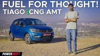 Tata Tiago iCNG AMT  Smart amp Practical  First Drive  PowerDrift [upl. by Amikay]