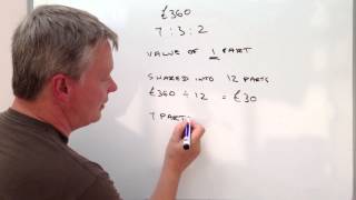 How to calculate ratio  sharing money GCSE question [upl. by Stryker98]