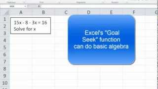 Basic algebra with Excel [upl. by Tabib]