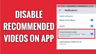 How To Disable Recommended Videos On YouTube App [upl. by Nnoryt]