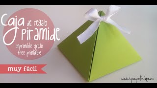 Cómo hacer caja pirámide para regalo [upl. by Herstein846]