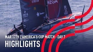 36th Americas Cup Day 7 Highlights [upl. by Bracci]