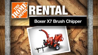 Boxer X7 Brush Chipper  The Home Depot Rental [upl. by Nirrad775]