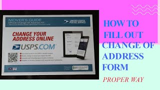 HOW TO FILL OUT CHANGE OF ADDRESS FORM DOMESTIC ONLY  POST OFFICE FORM [upl. by Zenitram]