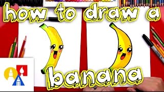 How To Draw Cartoon Banana [upl. by Heeley]