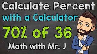 Calculate Percent with a calculator  Finding a Percentage [upl. by Morehouse]