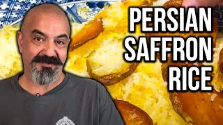 Persian Saffron Rice Indepth Recipe دستور کامل پخت برنج زعفرانی ایرانی [upl. by Leslie680]