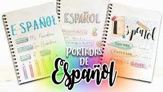 Portadas para cuadernos de Español faciles y bonitas [upl. by Nallid]