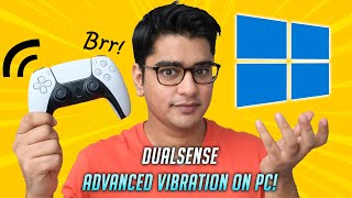 Make PS5 DualSense Controller Work WITH ADVANCED HAPTICS on Windows  PC [upl. by Hiamerej]