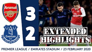 EXTENDED HIGHLIGHTS ARSENAL 32 EVERTON [upl. by Dorca434]