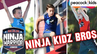 9 Surprising Ninja Kidz TV Bros Moments on the Course  American Ninja Warrior Junior [upl. by Oikim]