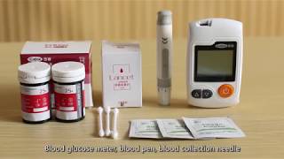 Cofoe YILI Blood glucose monitor English instruction video [upl. by Rozamond]