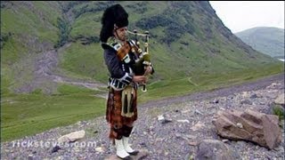 Rannoch Scotland Highlands Roadside Piper  Rick Steves’ Europe Travel Guide  Travel Bite [upl. by Giulietta]