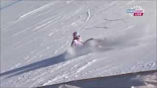 Bode Miller Crash at WC SuperG in VailBeaver Creek 2015 [upl. by Hake]