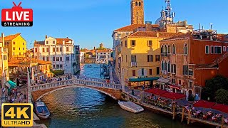 🔴 4K Live Cam of Ponte delle Guglie Venice  View from Hotel Leone Venezia  Live stream ライブカメラ [upl. by Mairhpe]