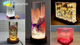 5 MOST Amazing Epoxy Resin LAMPS  Flower in Resin  RESIN ART [upl. by Tabatha4]